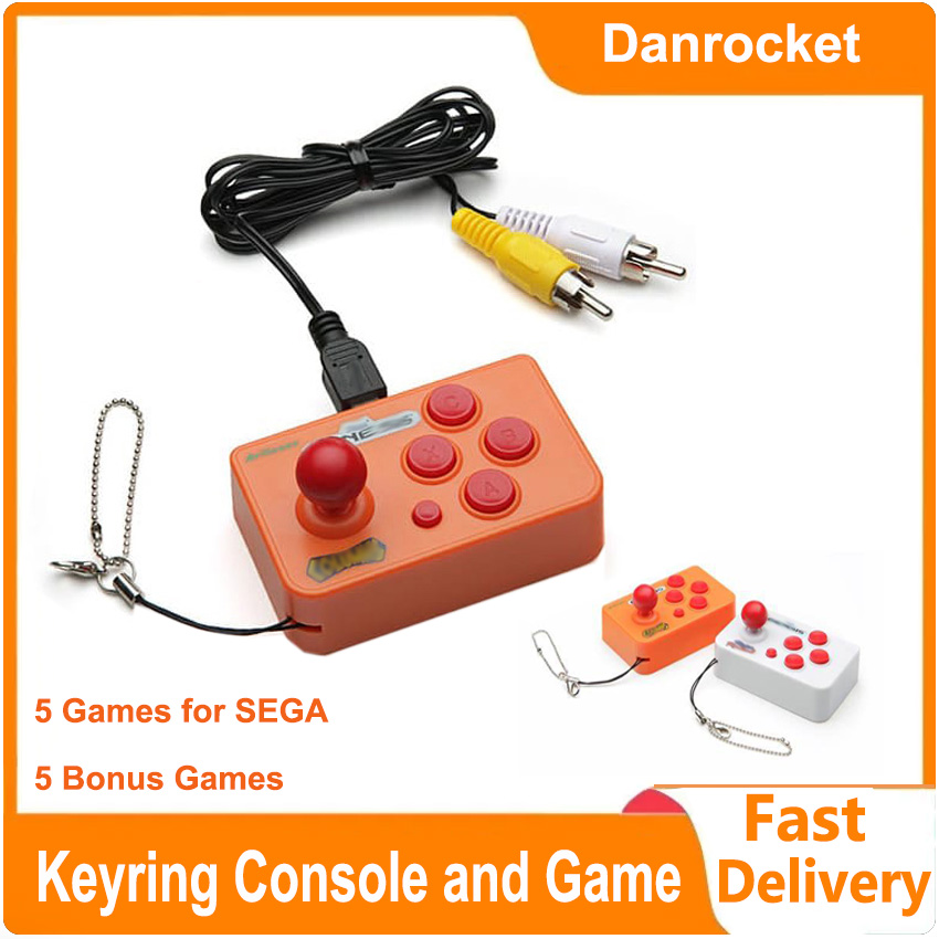 Gaming Console Keychain - Mini Arcade Joystick, Sega Arcade Nano