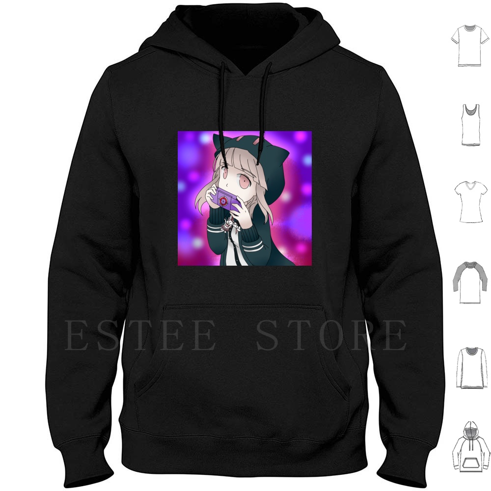 Gaming Console Keychain - Chiaki Nanami Kapüşonlular Uzun Kollu Chiaki
