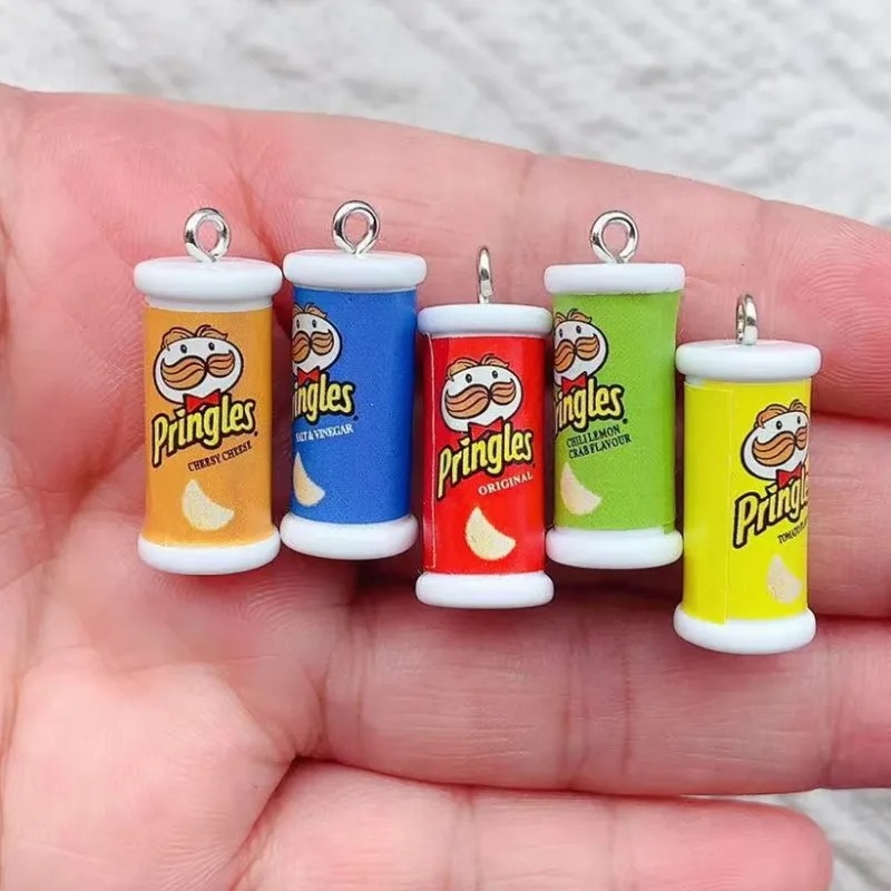 Gaming Console Keychain - 10 adet simülasyon 3D patates cipsi