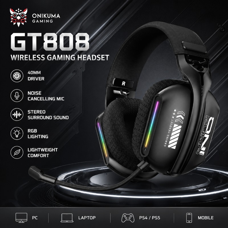 Gaming Console In Amazon - ONIKUMA GT808 Oyun Kulaklığı Kablosuz Bluetooth