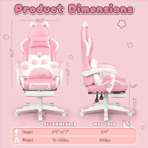 Pembe Oyun Koltuğu Kedi Kulakl - Gaming Chair Cushion incelemesi ve fiyatı