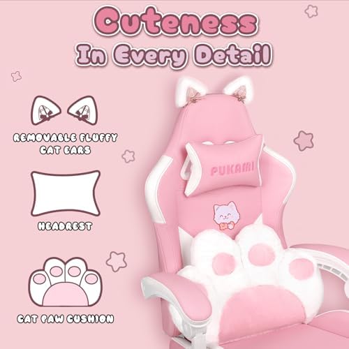 Pembe Oyun Koltuğu Kedi Kulakl - Gaming Chair Cushion incelemesi ve fiyatı