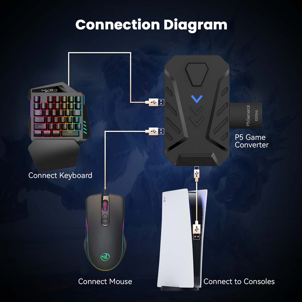 PS5 için oyun klavyesi fare ko - Gaming Console Controller incelemesi ve fiyatı